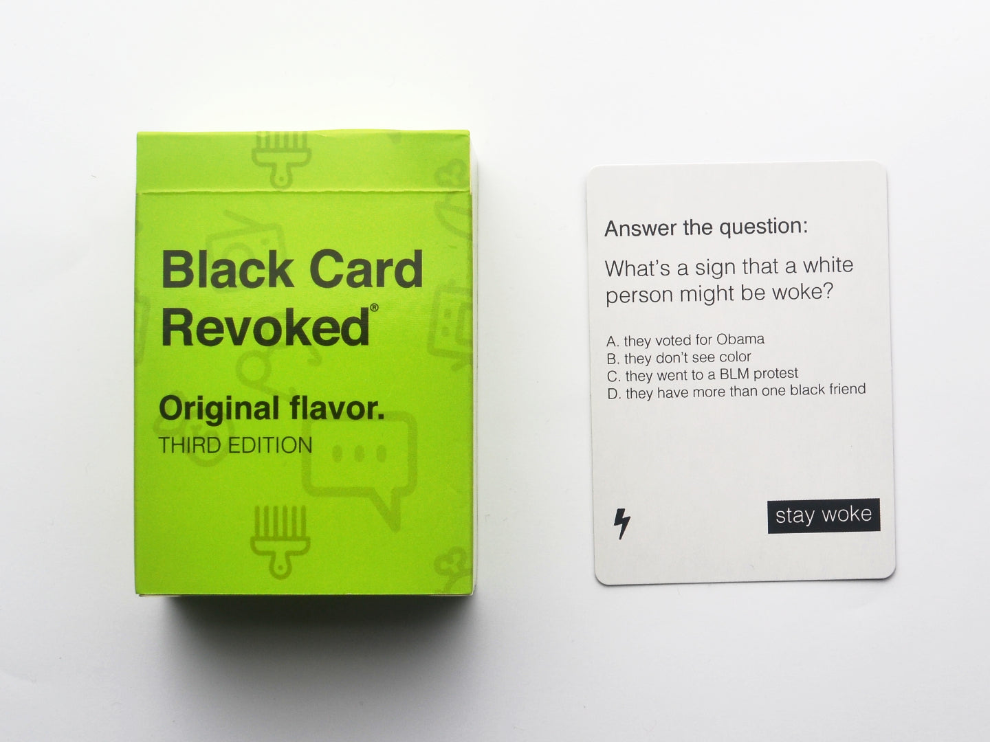 Picture of Black Card Revoked game and cards