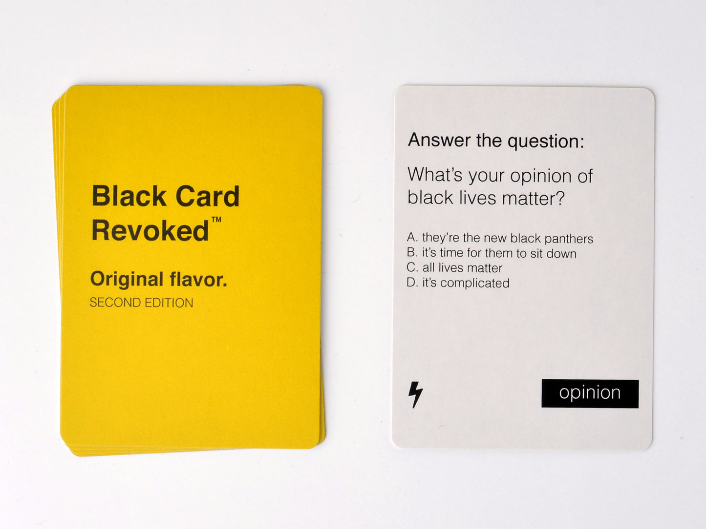 Picture of Black Card Revoked game and cards