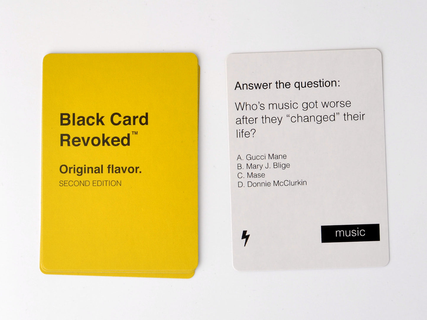 Picture of Black Card Revoked game and cards